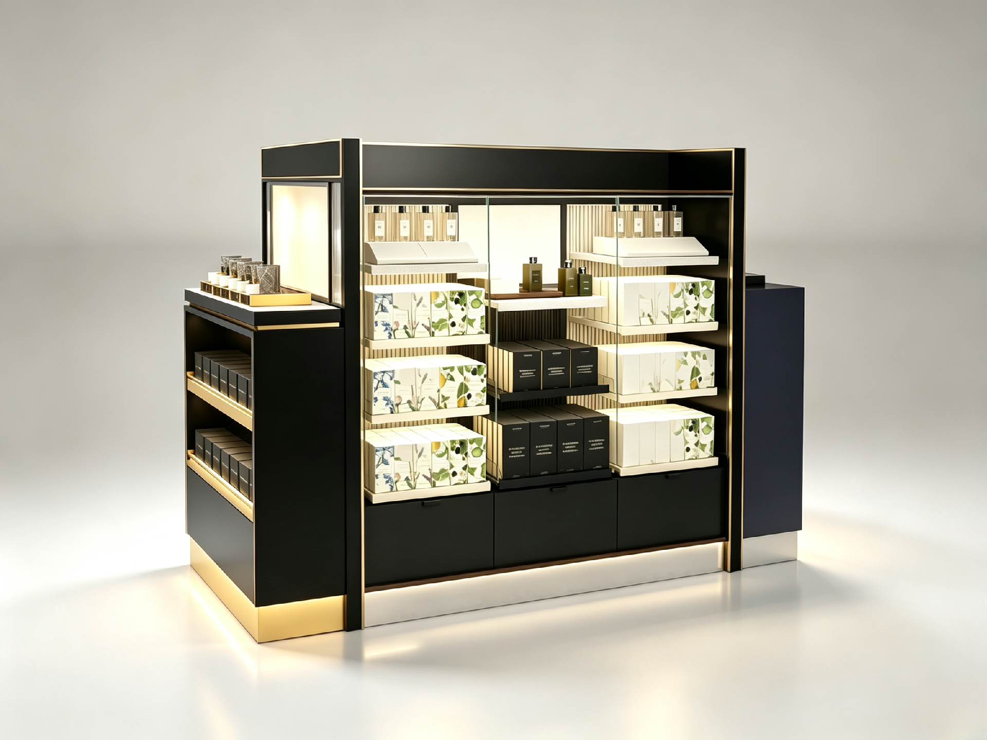 Shopping Mall Fragrance Display Cabinet